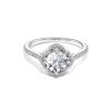 1 ct Lab Grown White Diamond Dira Signature Statement Ring in 14k White Gold