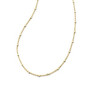 18 Inch Single Satellite Chain Necklace in 18k Yellow Gold Vermeil