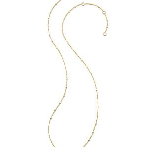 18 Inch Single Satellite Chain Necklace in 18k Yellow Gold Vermeil - alternate view