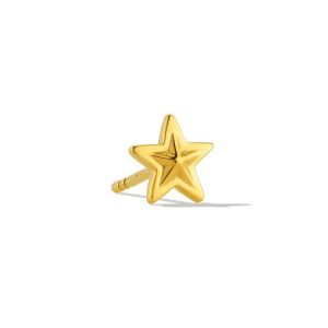 Small Star Single Stud Earring in 18k Gold Vermeil