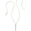 0.31 ct Spike 14k Yellow Gold Statement Necklace in White Diamond