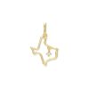 Texas 18k Gold Vermeil Charm in White Diamond