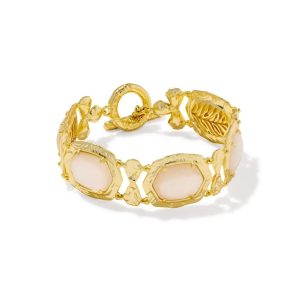Tiger Striped Daphne Gold Statement Bracelet