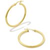 Tube Small 20mm Hoop Earrings in 18k Gold Vermeil