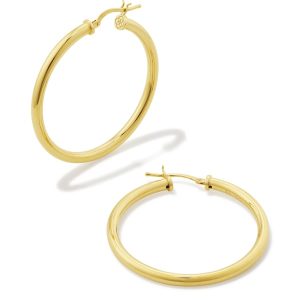 Tube Small 20mm Hoop Earrings in 18k Gold Vermeil