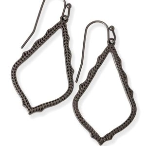 Sophia Drop Earrings in Gunmetal